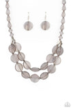 Paparazzi - Beach Day Demure - Silver Necklace