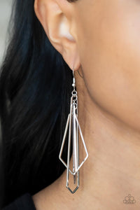 Paparazzi - Shape Shifting Shimmer - Silver Earrings