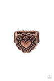 Paparazzi - Southern Soulmate - Copper Heart Ring