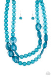 Paparazzi Accessories - Arctic Art - Blue Necklace - Travona's Dazzling Jewels