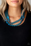 Paparazzi Accessories - Arctic Art - Blue Necklace - Travona's Dazzling Jewels