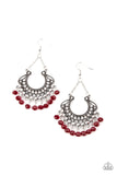 Paparazzi GLOW Down In Flames - Red Earrings