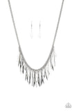 Paparazzi Accessories - The Thrill-Seeker - Silver Necklace - Travona's Dazzling Jewels