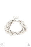 Paparazzi - Vintage Variation - White Bracelet