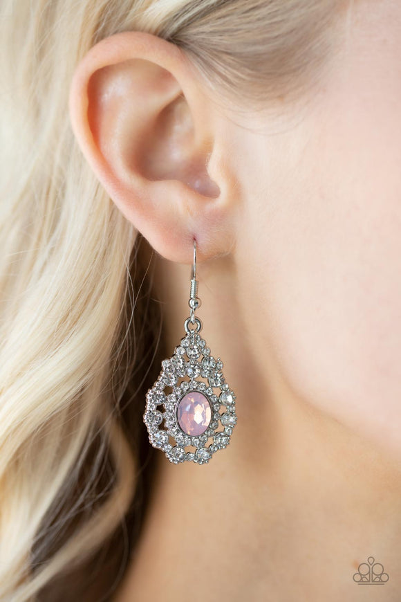 Paparazzi - Celestial Charmer - Pink Earrings