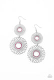 Paparazzi - Regal Roulette - Pink Earrings