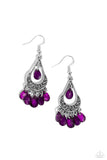 Paparazzi - Beachside Ballroom - Purple Earrings