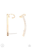 Paparazzi - Give Me The SWOOP - Gold Ear-Crawler Earrings