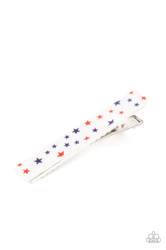 Paparazzi - Prettiest Patriot - Multicolored Hair Clip