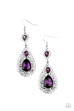 Paparazzi - Posh Pageantry - Purple Earrings