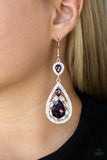 Paparazzi - Posh Pageantry - Purple Earrings