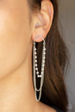 Paparazzi - Vintage VIP - White Earrings