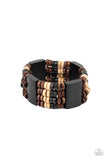 Paparazzi - Aruba Attire - Black Wooden Bracelet