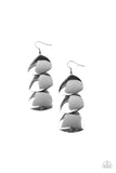 Paparazzi - Modishly Metallic - Black Earrings