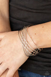 Paparazzi - Strike Out Shimmer - Silver Cuff Bracelet