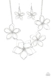 Paparazzi - Flower Garden Fashionista - Silver Necklace