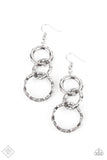 Paparazzi - Shameless Shine - White Hoop Earrings