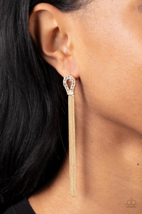 Paparazzi - Dallas Debutante - Gold Earrings