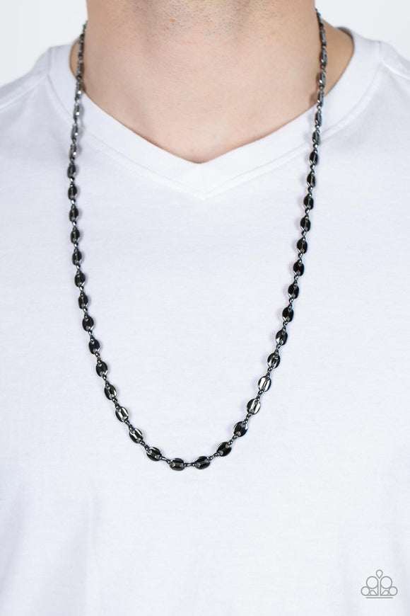 Paparazzi - Come Out Swinging - Black Urban Necklace