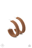 Paparazzi - Rural Guru - Brown Suede Earrings