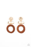 Paparazzi - Woven Whimsicality - Gold Earrings