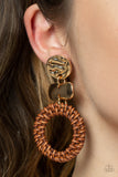 Paparazzi - Woven Whimsicality - Gold Earrings