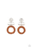 Paparazzi - Woven Whimsicality - Brown Earrings