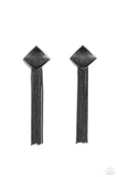 Paparazzi - Experimental Elegance - Black Earrings