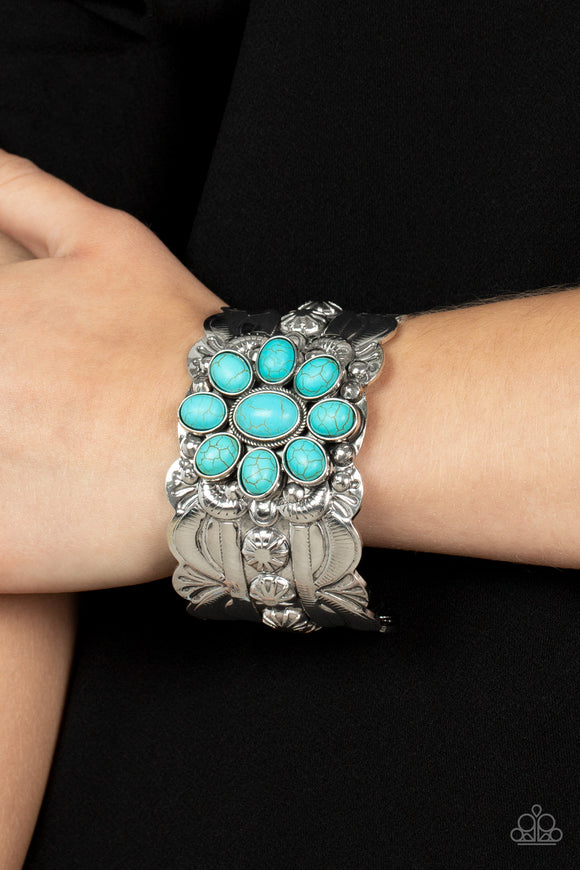 Paparazzi - Southern Eden - Blue Cuff Bracelet