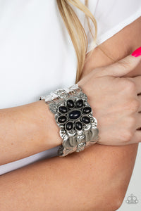 Paparazzi - Southern Eden - Black Cuff Bracelet