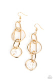 Paparazzi - Park Avenue Princess - Gold Earrings