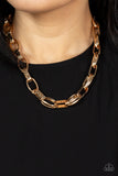 Paparazzi - Motley In Motion - Gold Necklace