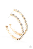 Paparazzi - Royal Reveler - Gold Hoop Earrings