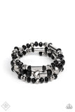 Paparazzi - Dynamic Dazzle - Black Bracelet