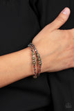 Paparazzi - Backcountry Beauty - Green Stretch Bracelet