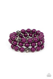 Paparazzi - Poshly Packing - Purple Bracelet