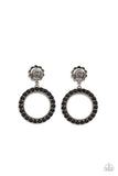 Paparazzi - Playfully Prairie - Black Earrings