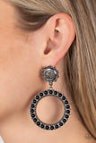 Paparazzi - Playfully Prairie - Black Earrings