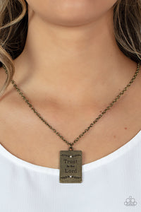 Paparazzi - All About Trust - Brass Necklace