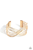 Paparazzi - WIRE Away - Gold Cuff Bracelet