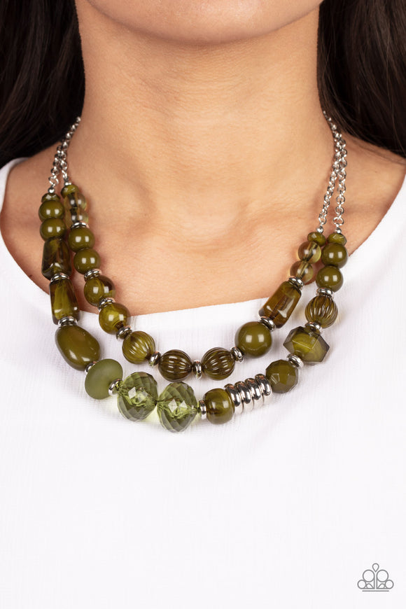 Paparazzi - Pina Colada Paradise - Green Necklace