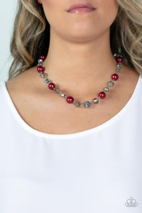 Paparazzi - Decked Out Dazzle - Red Necklace