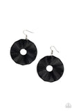 Paparazzi - Fan the Breeze - Black Earrings