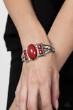 Paparazzi - A Touch of Tiki - Red Hinge Bracelet