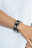 Paparazzi - Dynamically Diverse - Black and Silver Bracelet