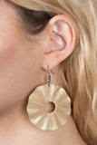 Paparazzi - Fan the Breeze - Brown Earrings