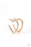 Paparazzi - AMORE to Love - Gold Heart Earrings