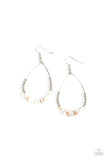 Paparazzi - Come Out of Your SHALE - White Earrings