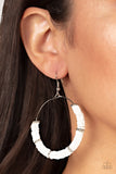 Paparazzi - Loudly Layered - White Earrings