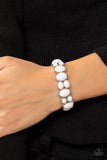 Paparazzi - Tic Tac Dance - White Stretch Bracelet